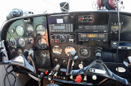 Watervliegtuig IJsselmeer cockpit