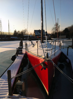 Zeilen in de winter