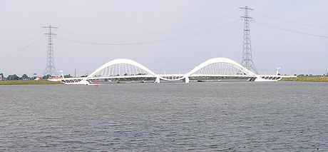 Brug naar IJburg door Nicholas Grimshaw